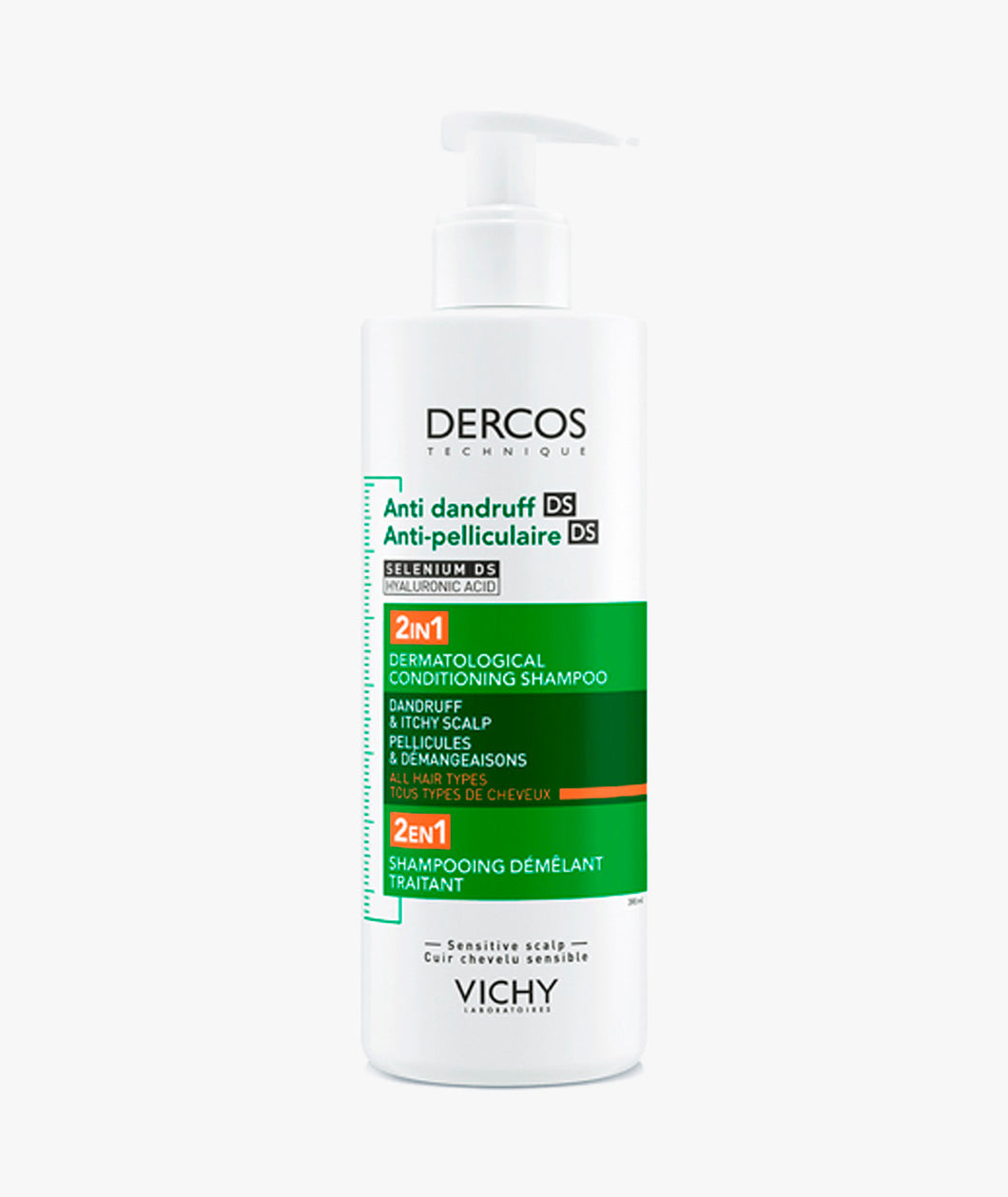 Dercos 2en1 champú 390ml